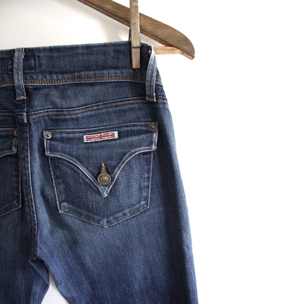 Hudson Preowned Colin Flap Medium Dark Wash Skinny Jeans 25 0 - Picture 5 of 7